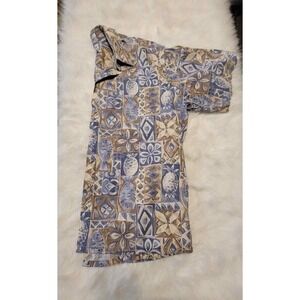 Vintage Pierre Cardin Hawaiian Shirt Tropical Luau Tiki Sail Fish Boat Large - B